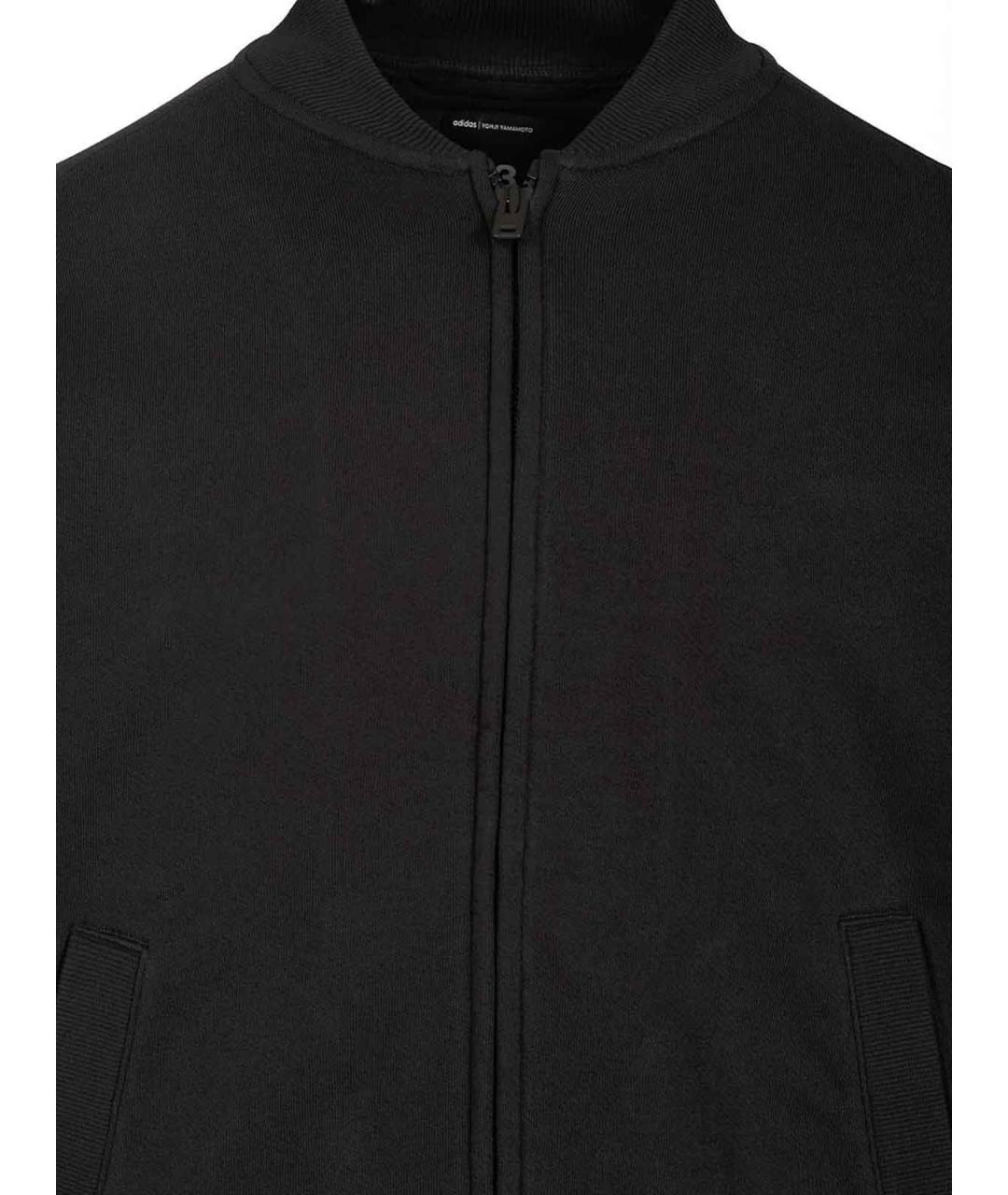 Y-3 Черная хлопковая куртка, фото 4