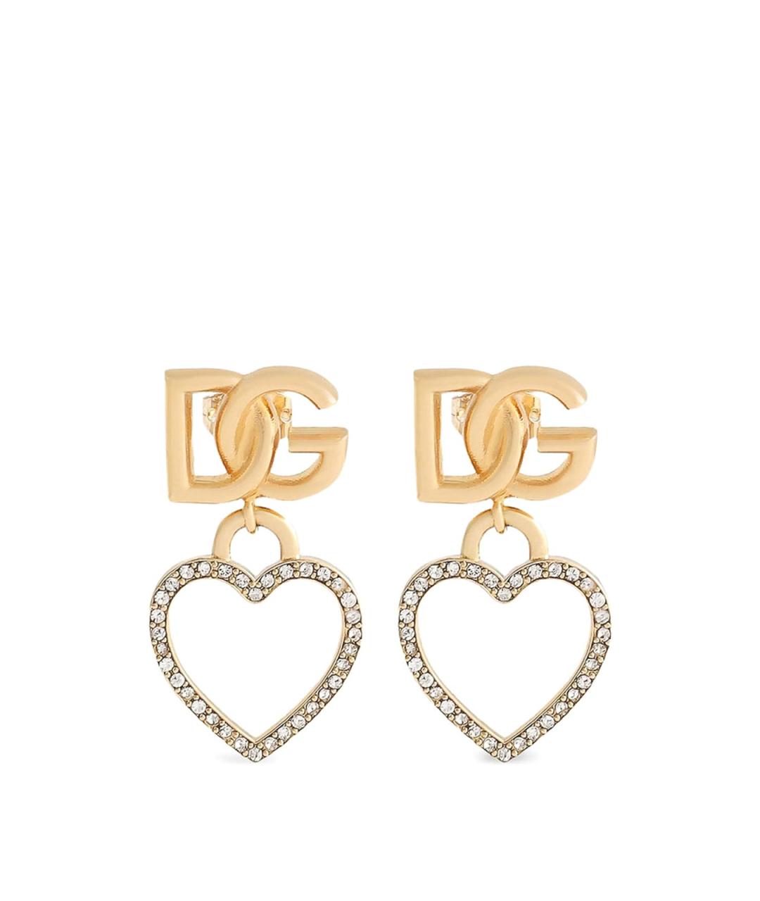 DOLCE&GABBANA Золотые металлические серьги, фото 1