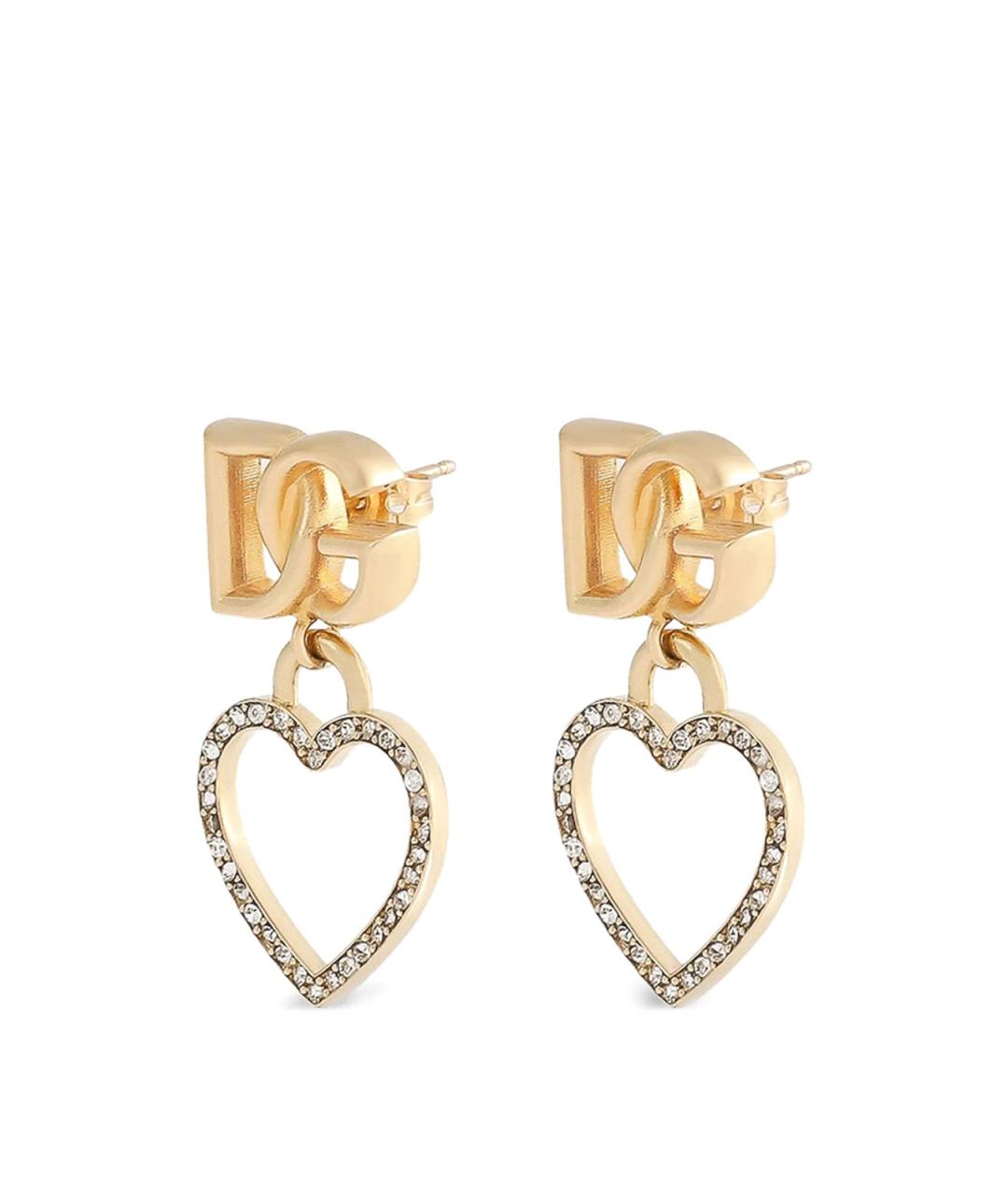 DOLCE&GABBANA Золотые металлические серьги, фото 2