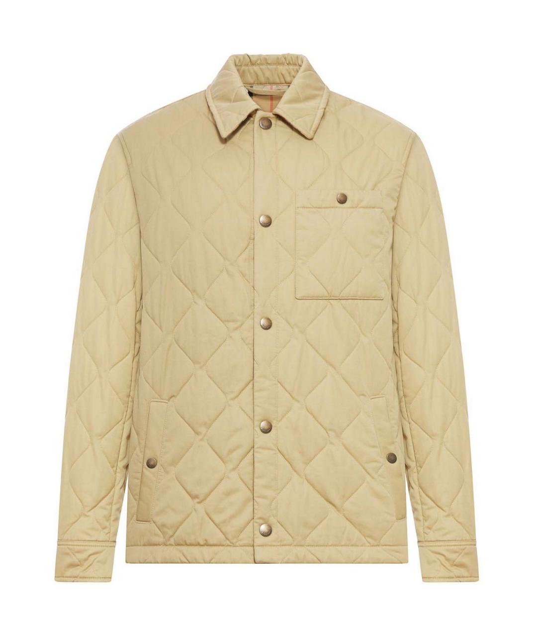 BURBERRY Бежевая хлопковая куртка, фото 1