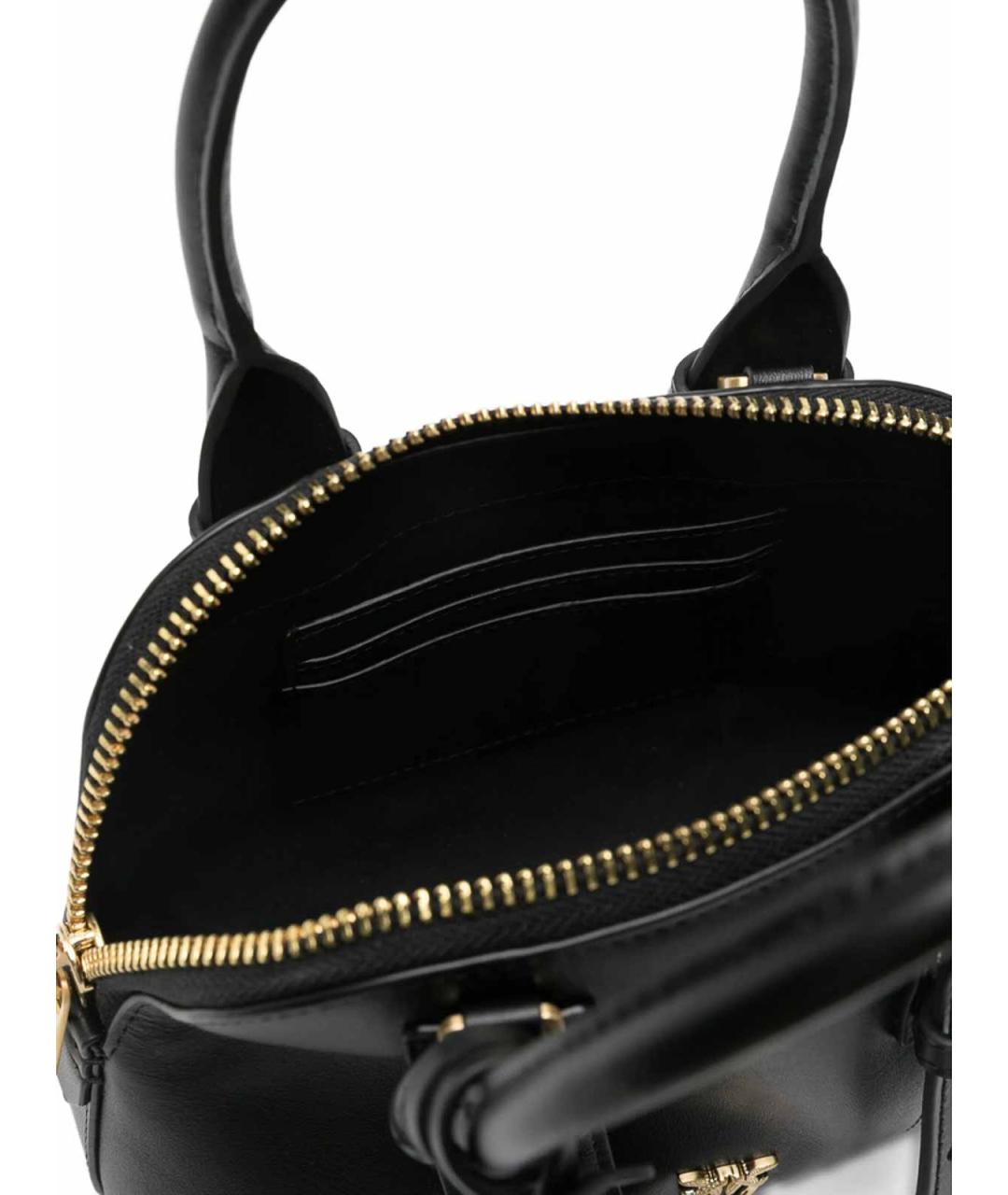 PINKO Черная кожаная сумка с короткими ручками, фото 3