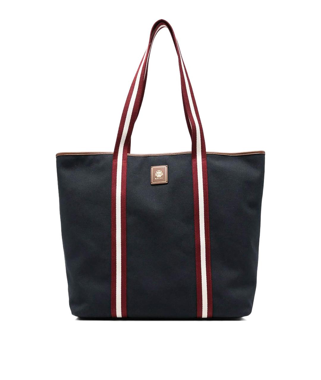 BALLY Синяя тканевая сумка тоут, фото 1
