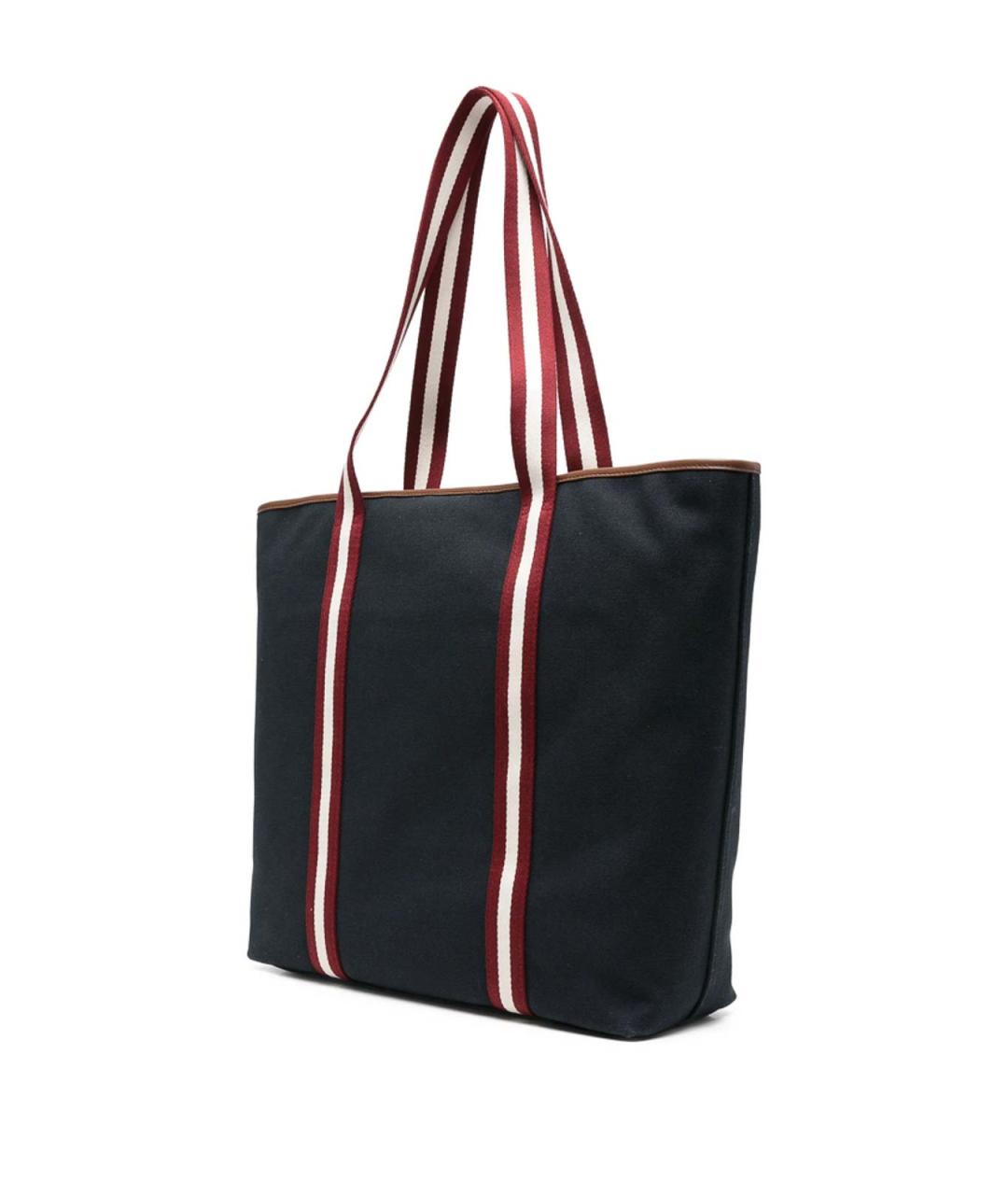 BALLY Синяя тканевая сумка тоут, фото 5