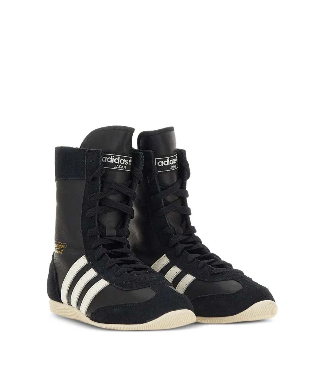 ADIDAS Черные кожаные кроссовки, фото 5