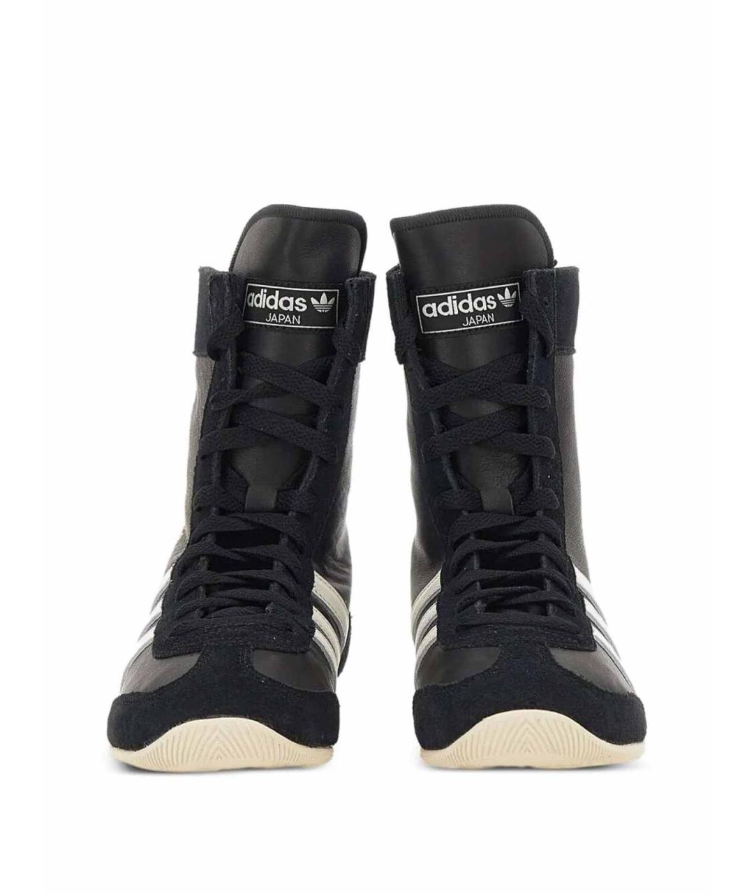 ADIDAS Черные кожаные кроссовки, фото 4