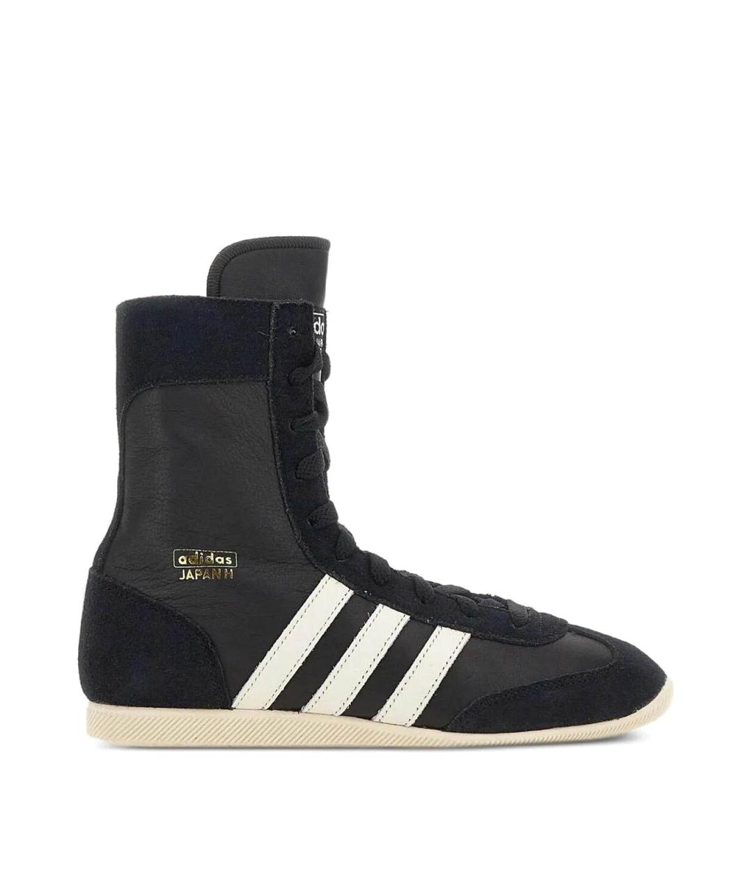 ADIDAS Черные кожаные кроссовки, фото 1