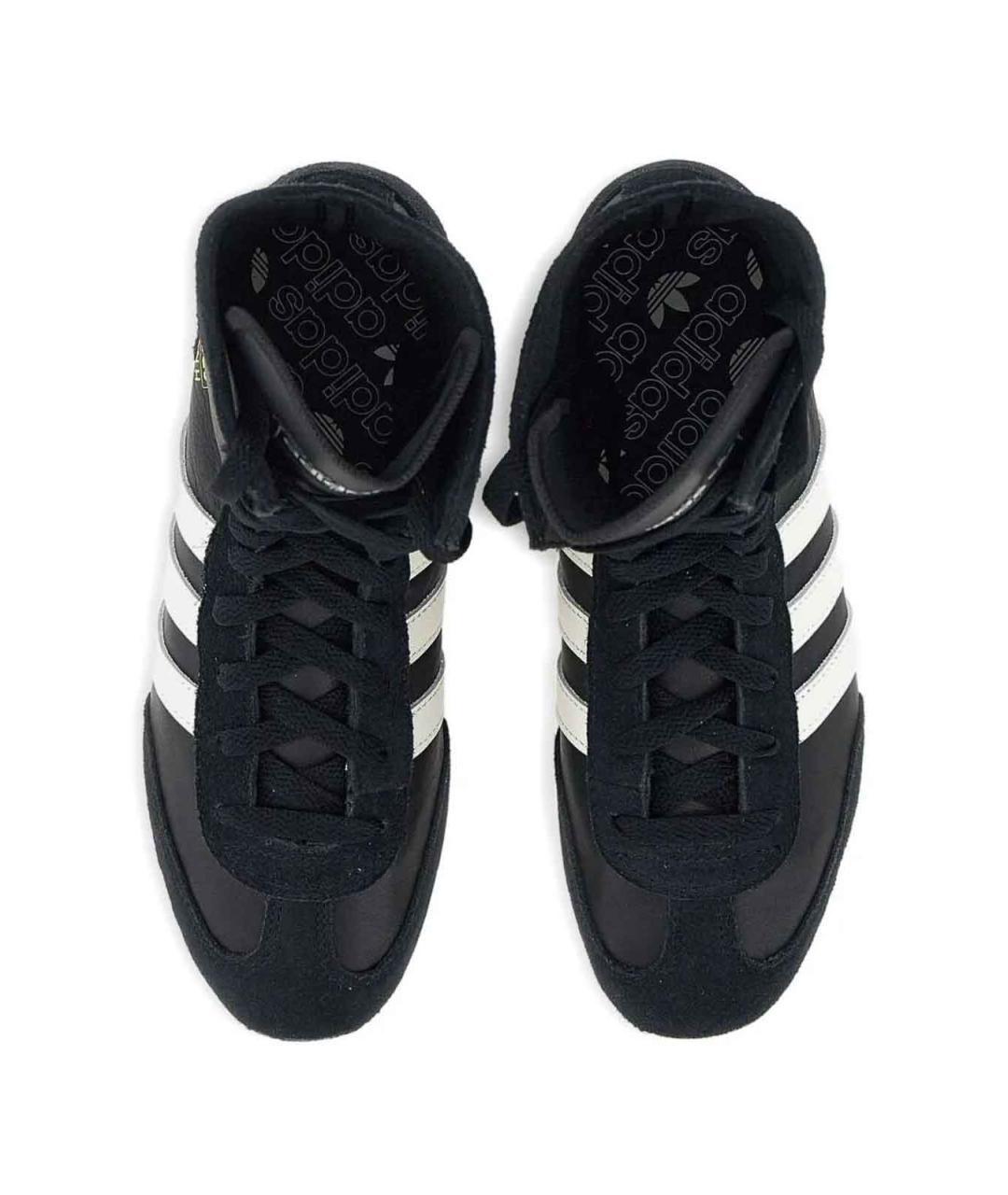 ADIDAS Черные кожаные кроссовки, фото 2