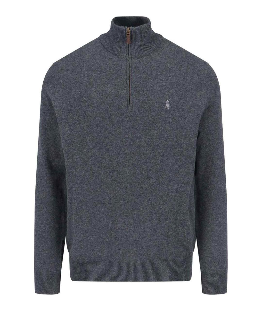 POLO RALPH LAUREN Серый шерстяной джемпер / свитер, фото 1