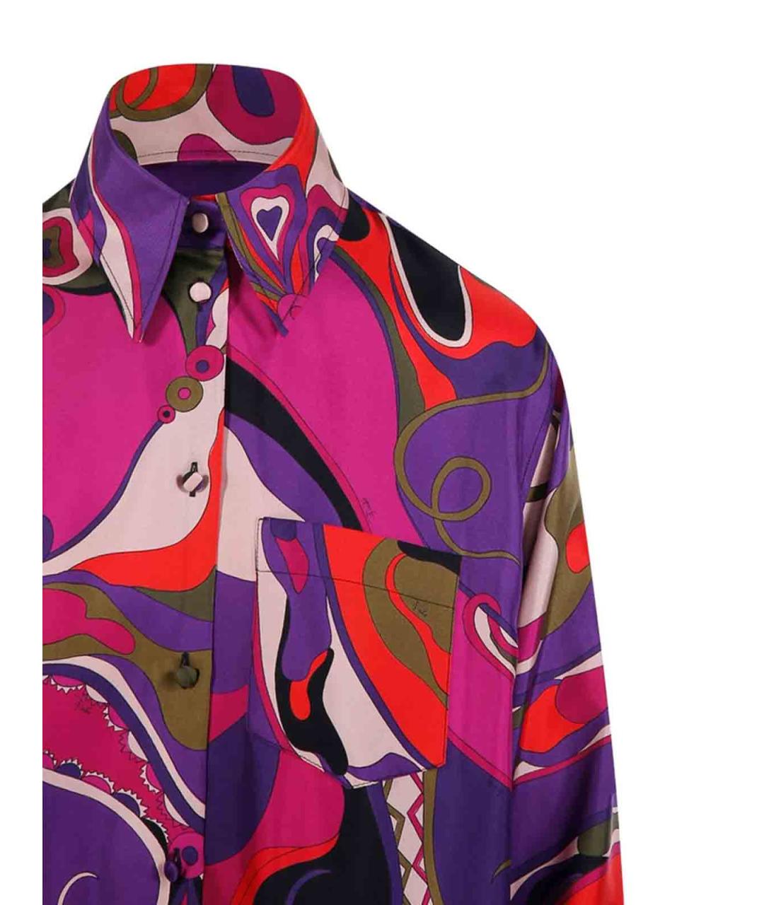 PUCCI Мульти шелковая рубашка, фото 4