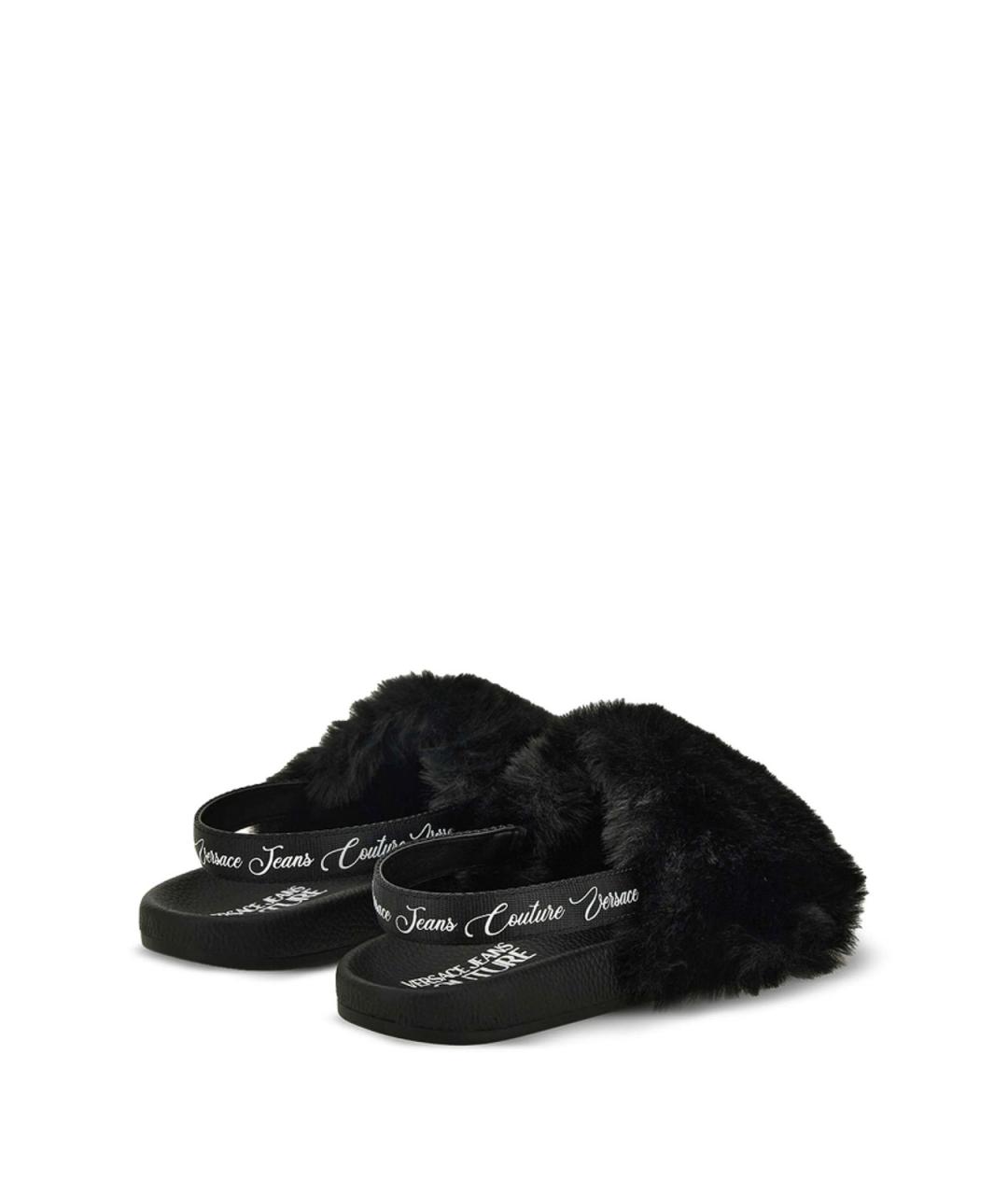 VERSACE JEANS COUTURE Черные резиновые сандалии, фото 2