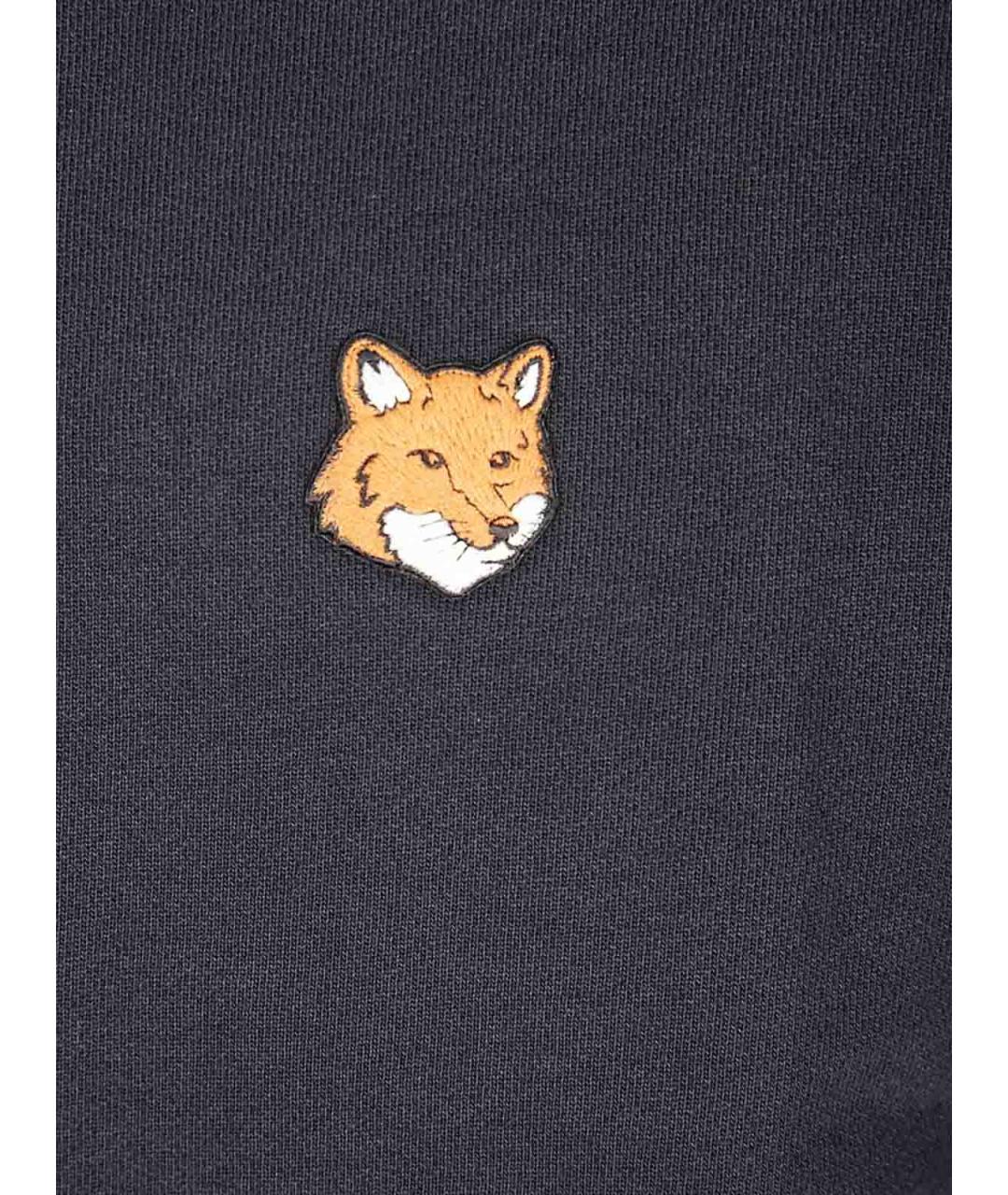 MAISON KITSUNE Черный хлопковый джемпер / свитер, фото 3