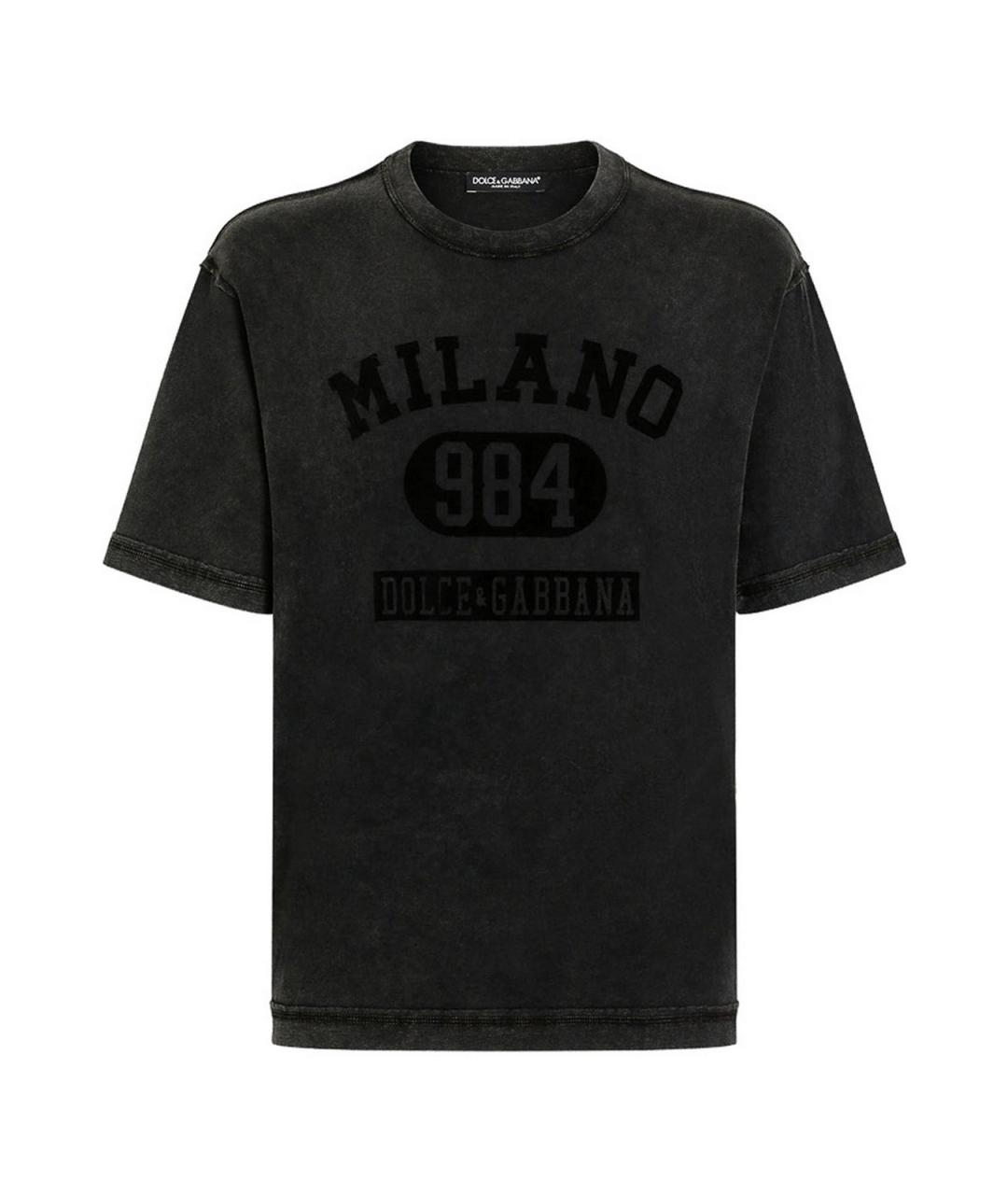 DOLCE&GABBANA Черная хлопковая футболка, фото 1
