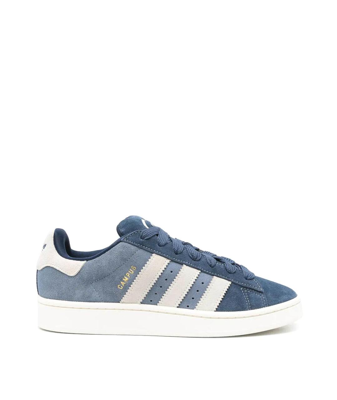 ADIDAS Синие замшевые низкие кроссовки / кеды, фото 1