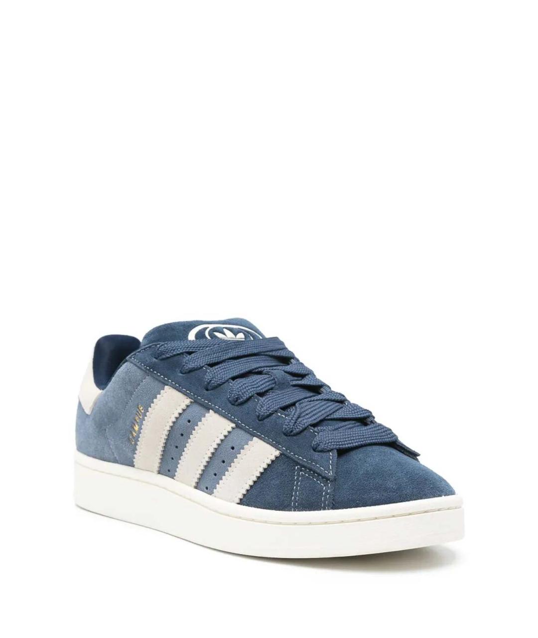 ADIDAS Синие замшевые низкие кроссовки / кеды, фото 3