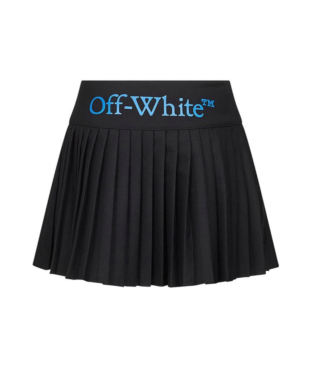 OFF-WHITE Черная полиэстеровая юбка мини, фото 2