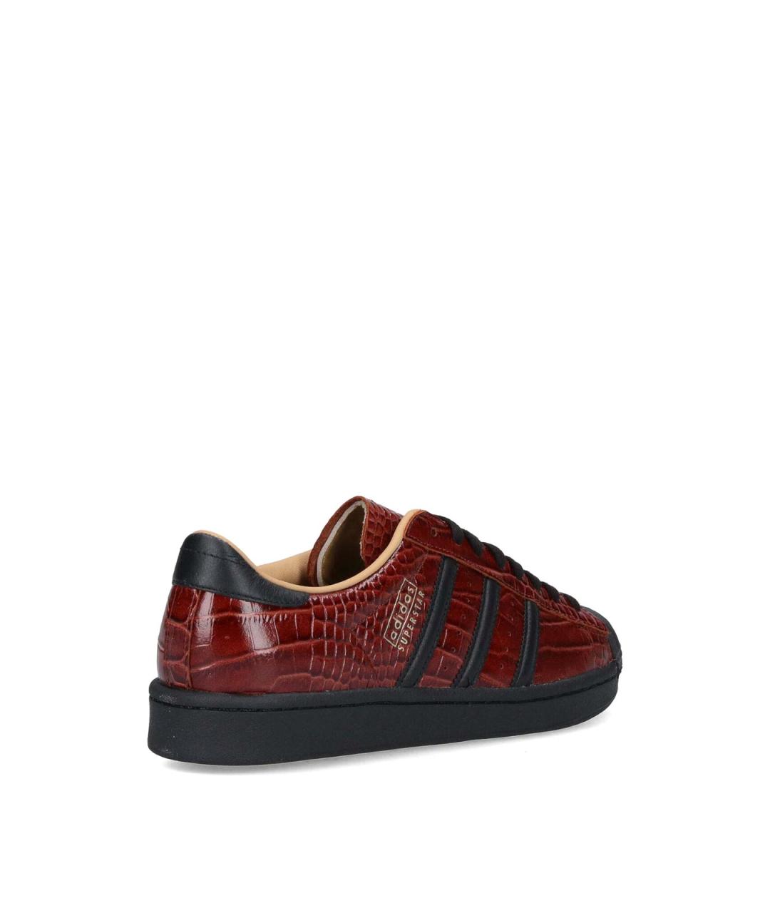 ADIDAS Коричневые кожаные низкие кроссовки / кеды, фото 4