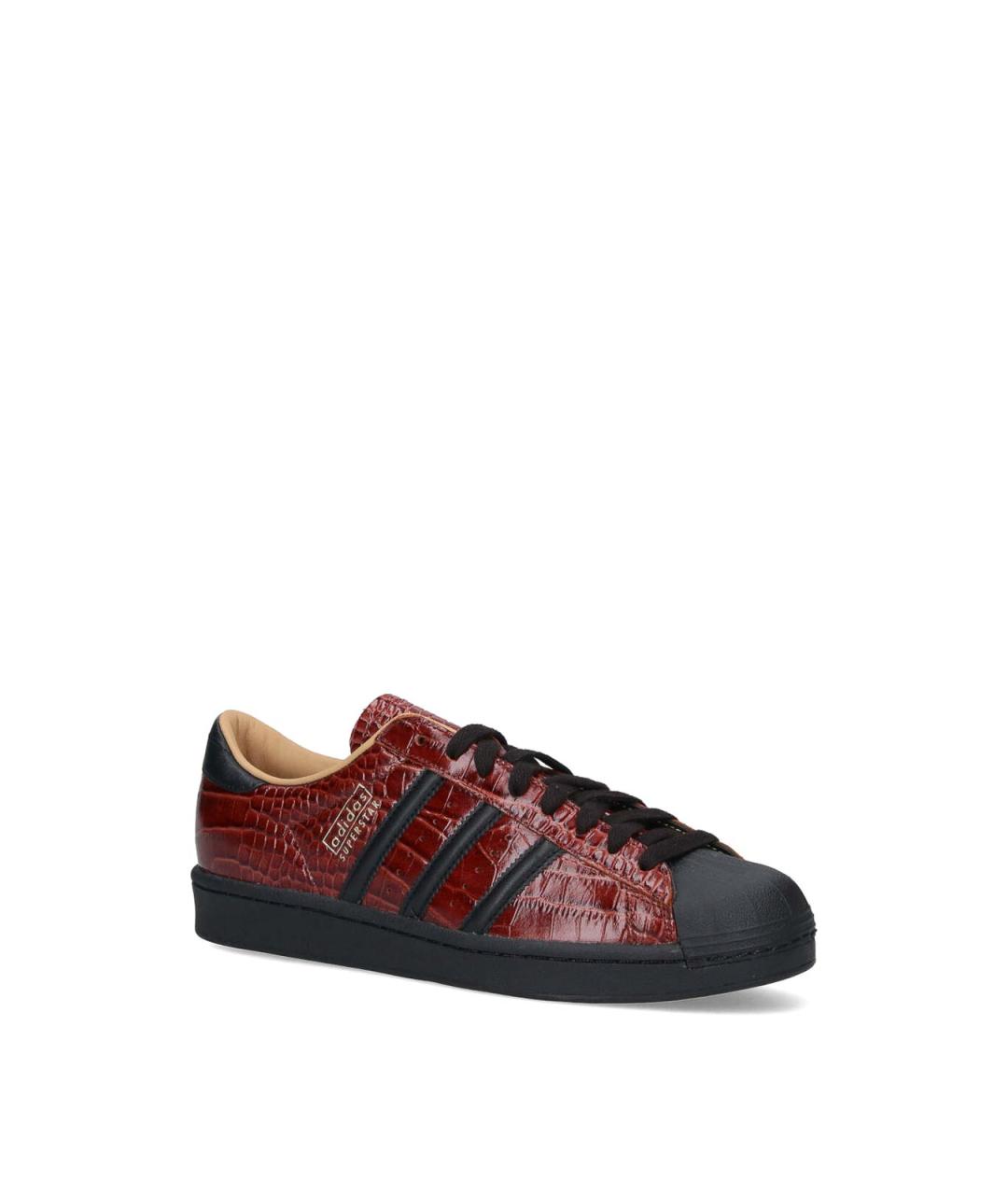 ADIDAS Коричневые кожаные низкие кроссовки / кеды, фото 2