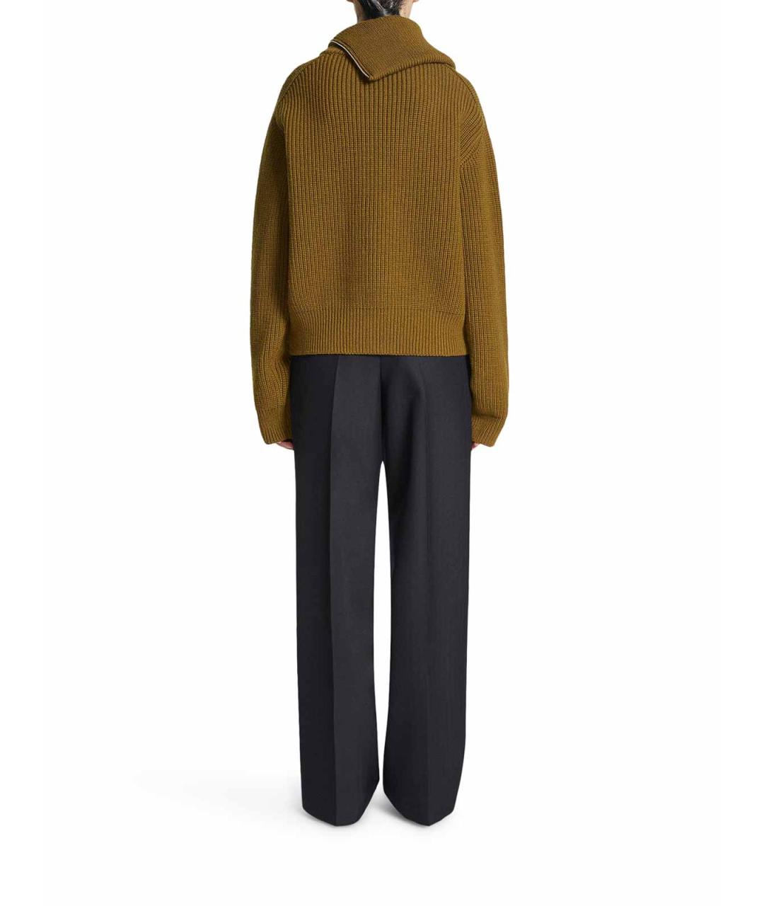 DRIES VAN NOTEN Синие шерстяные прямые брюки, фото 3