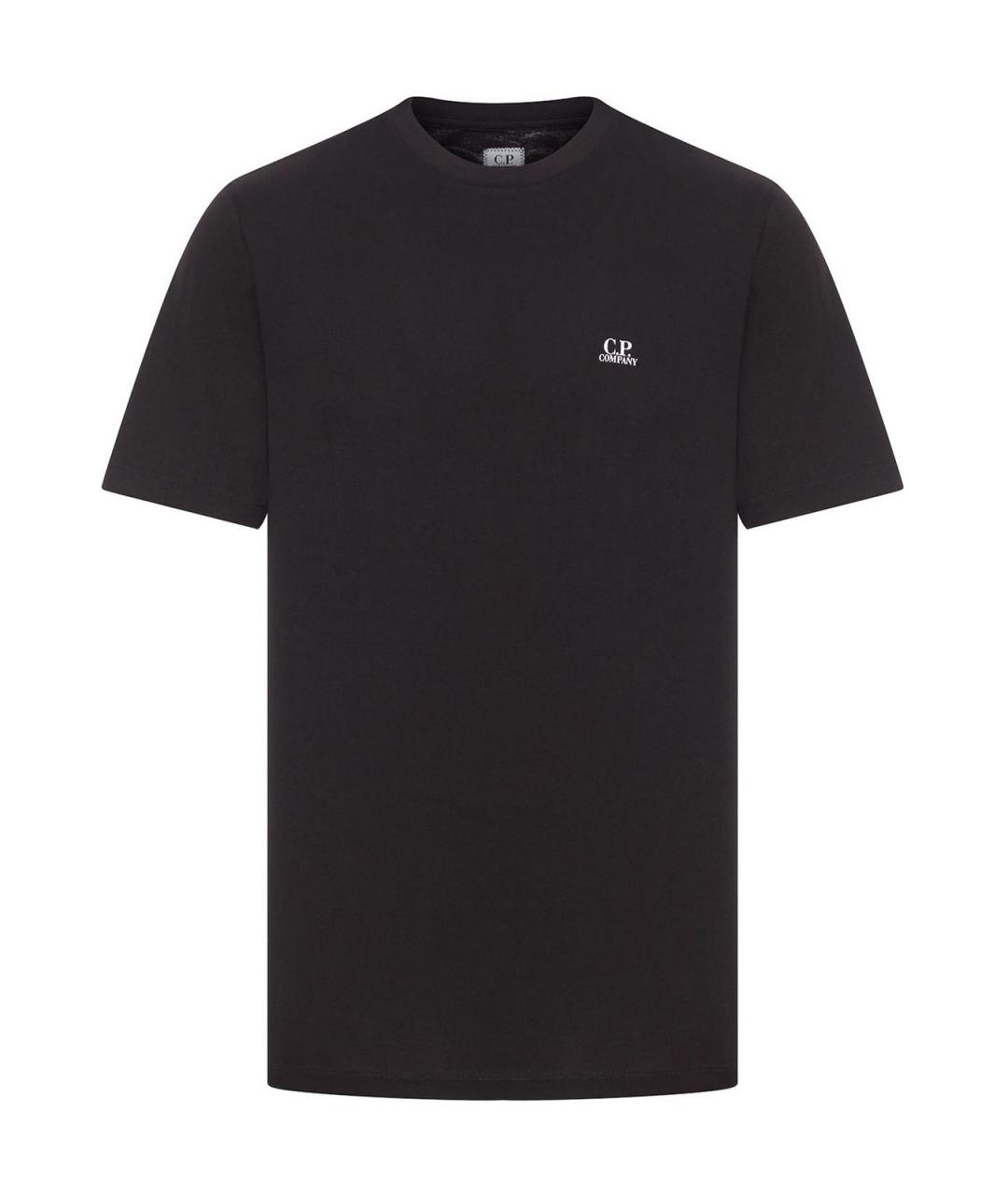 CP COMPANY Черная хлопковая футболка, фото 1