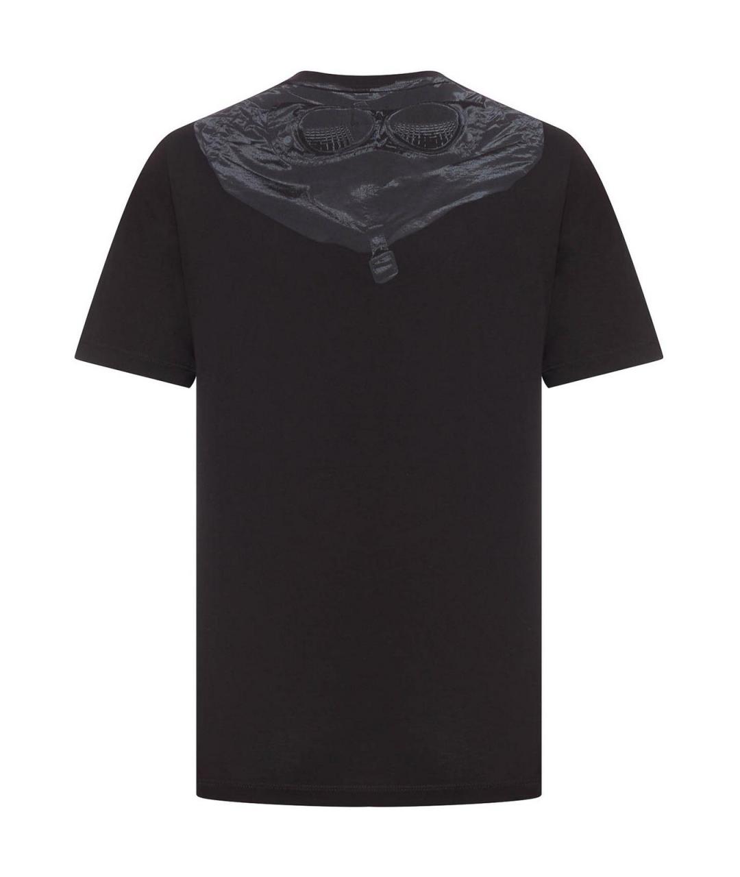 CP COMPANY Черная хлопковая футболка, фото 2