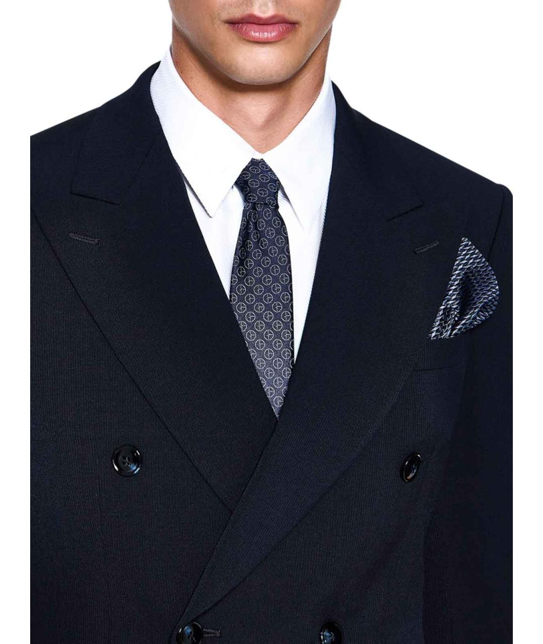 GIORGIO ARMANI Темно-синий классический костюм, фото 4