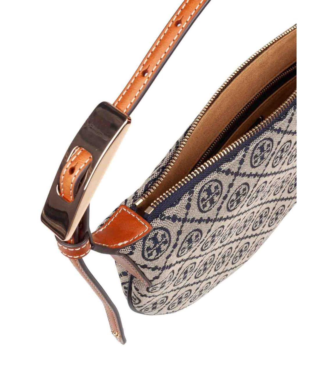 TORY BURCH Серая замшевая сумка через плечо, фото 4