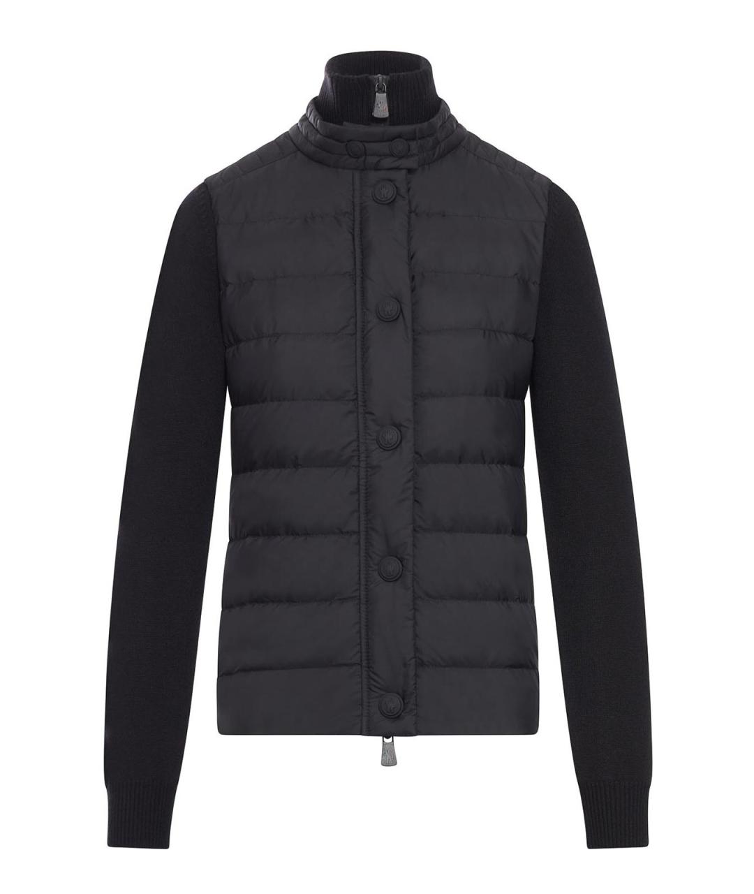 MONCLER Черный шерстяной кардиган, фото 1