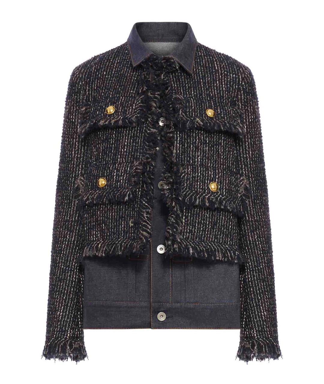 SACAI Темно-синяя хлопковая куртка, фото 1