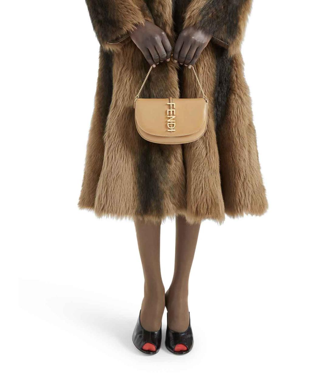 FENDI Коричневый кожаный кошелек, фото 2
