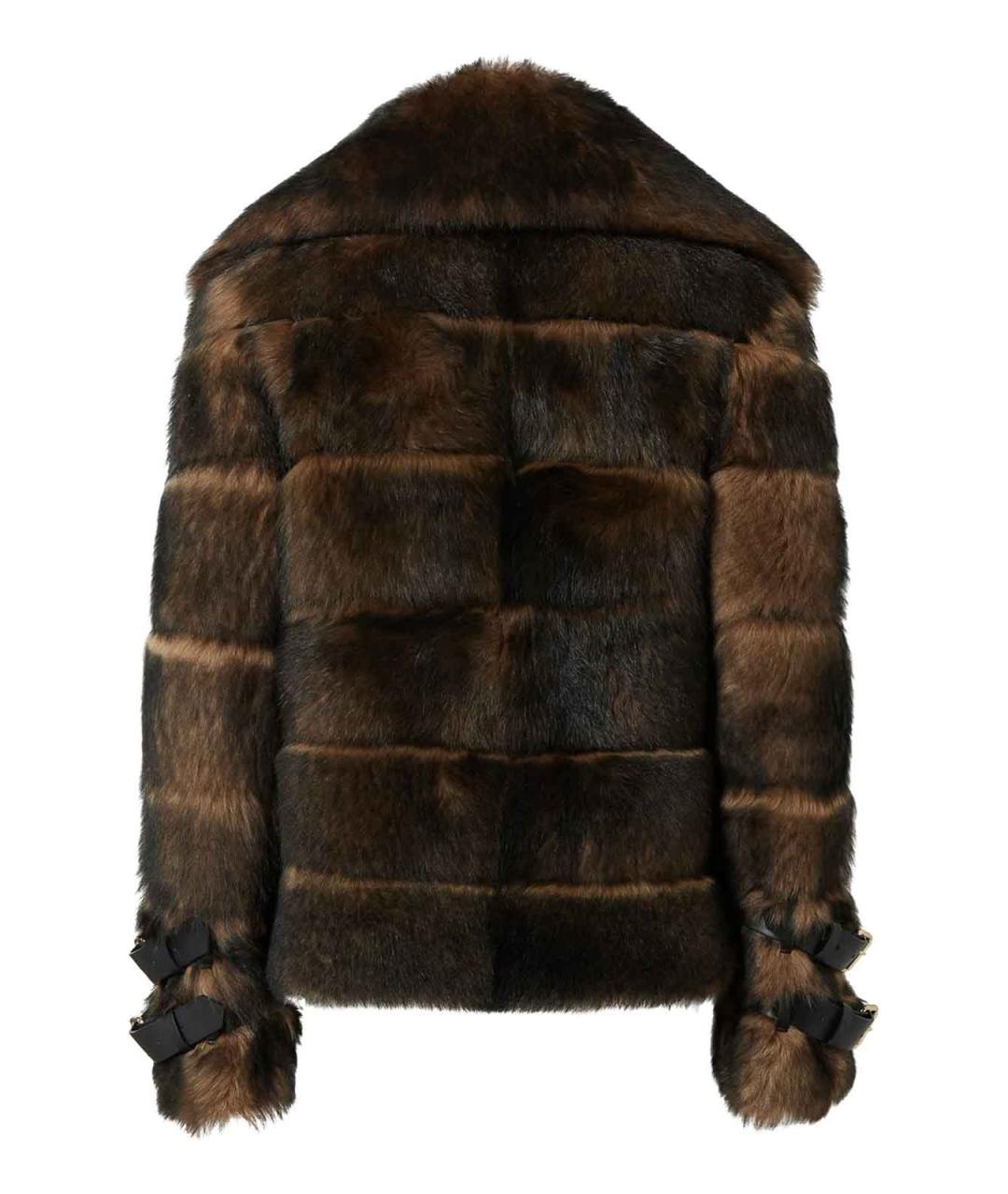FENDI Коричневая меховая шуба, фото 2