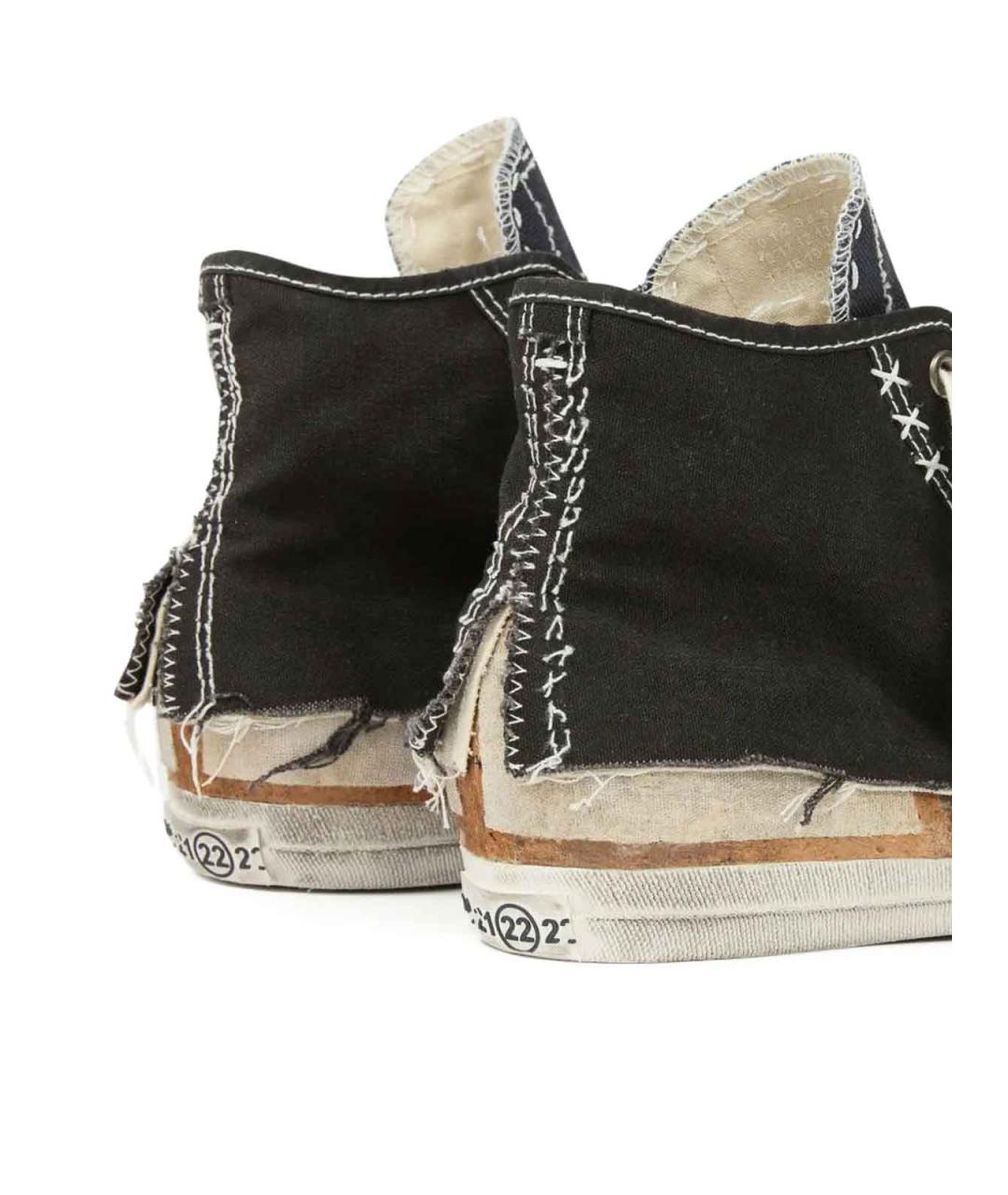 MAISON MARGIELA Синие текстильные низкие кроссовки / кеды, фото 5