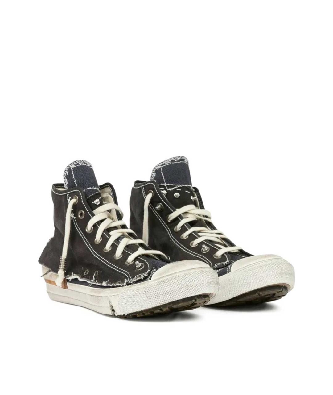 MAISON MARGIELA Синие текстильные низкие кроссовки / кеды, фото 2