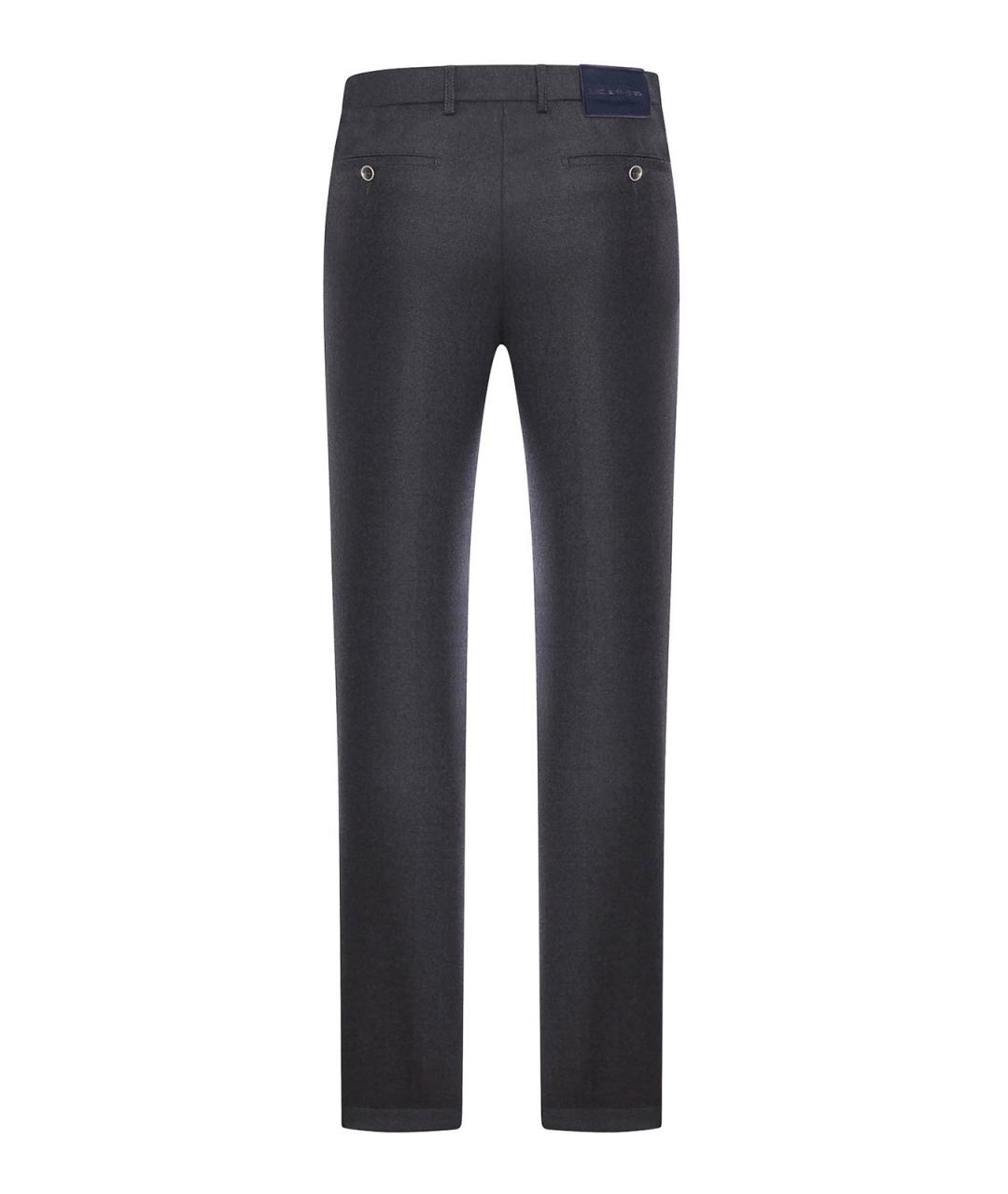 KITON Серые хлопковые повседневные брюки, фото 2