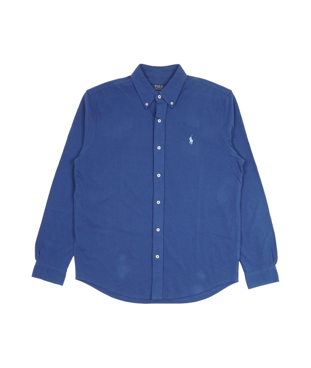 POLO RALPH LAUREN Синяя хлопковая классическая рубашка, фото 1
