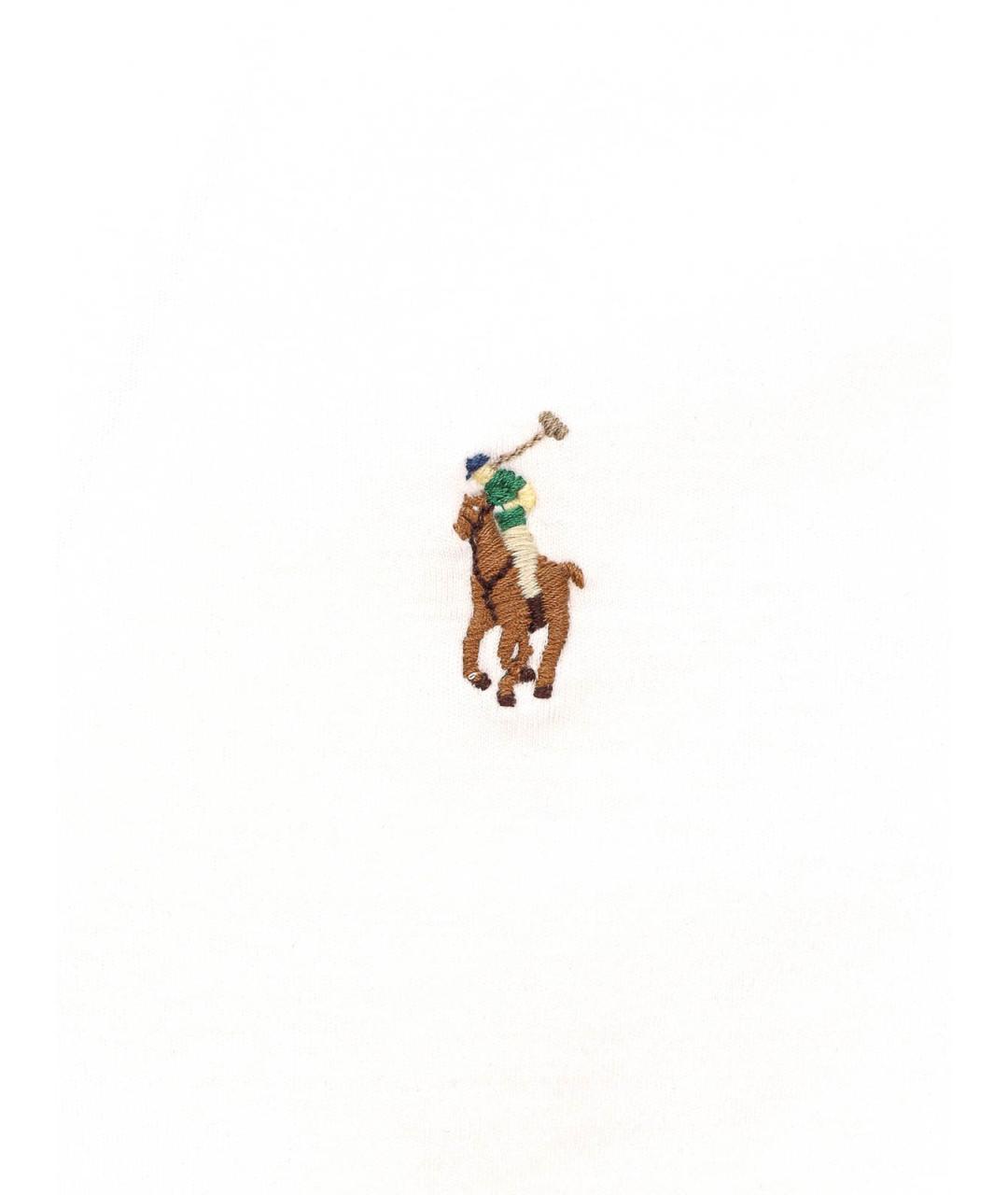 POLO RALPH LAUREN Белая хлопковая футболка, фото 3