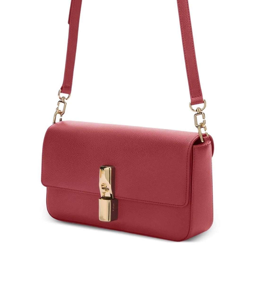 FURLA Бордовая кожаная сумка через плечо, фото 3