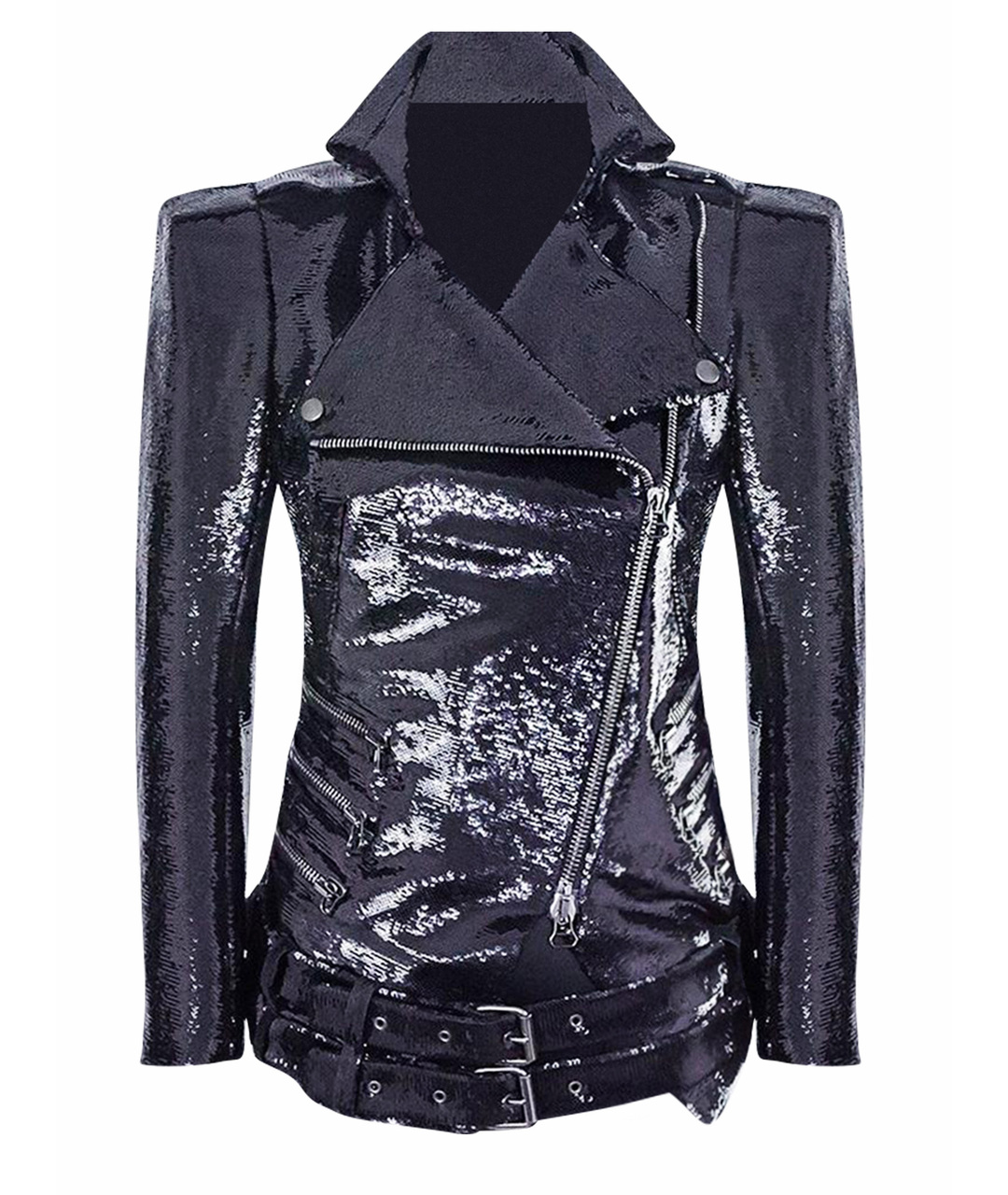 BALMAIN Черная синтетическая куртка, фото 1