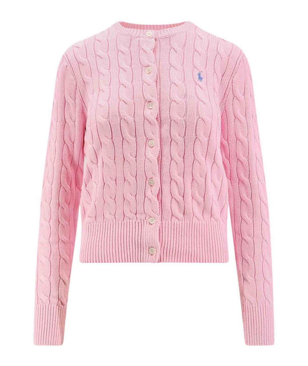 POLO RALPH LAUREN Розовый хлопковый кардиган, фото 1