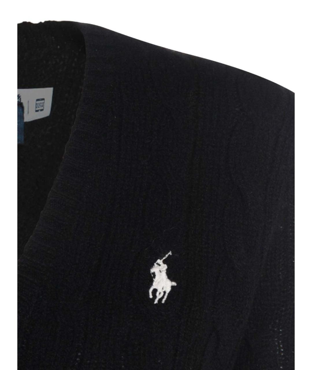 POLO RALPH LAUREN Черная кашемировая футболка, фото 3