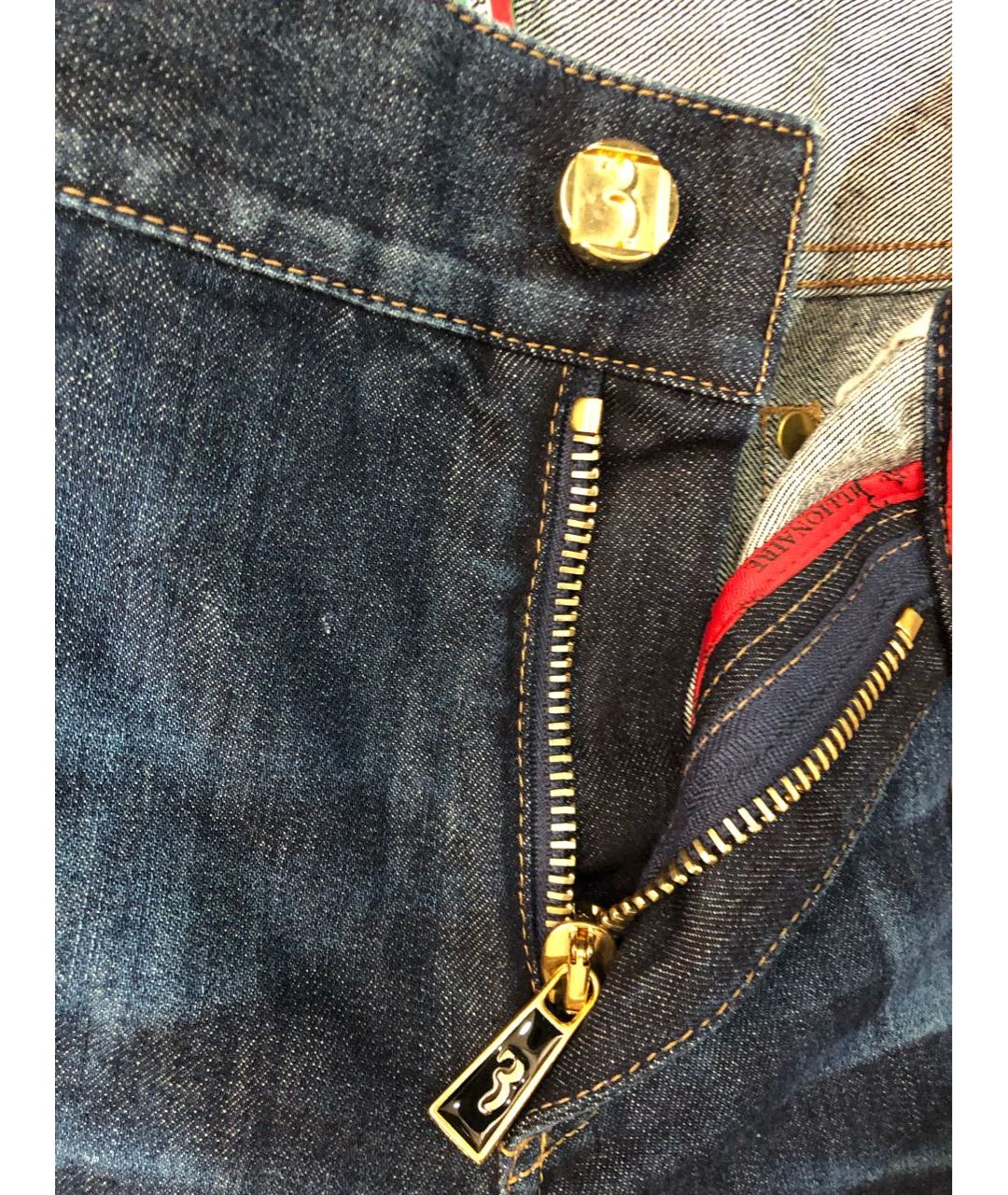 BILLIONAIRE Темно-синие хлопковые прямые джинсы, фото 6