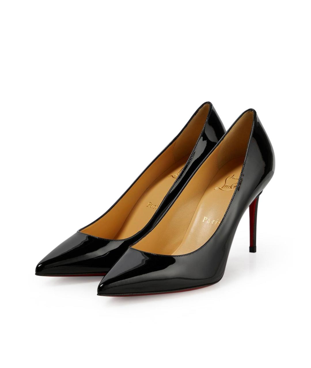 CHRISTIAN LOUBOUTIN Черные туфли из лакированной кожи, фото 4
