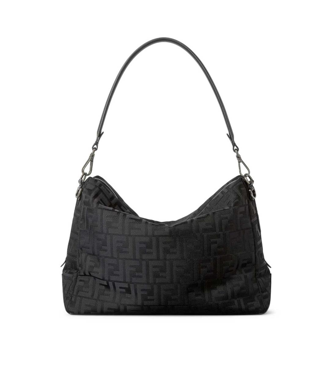 FENDI Черная жаккардовая сумка на плечо, фото 3