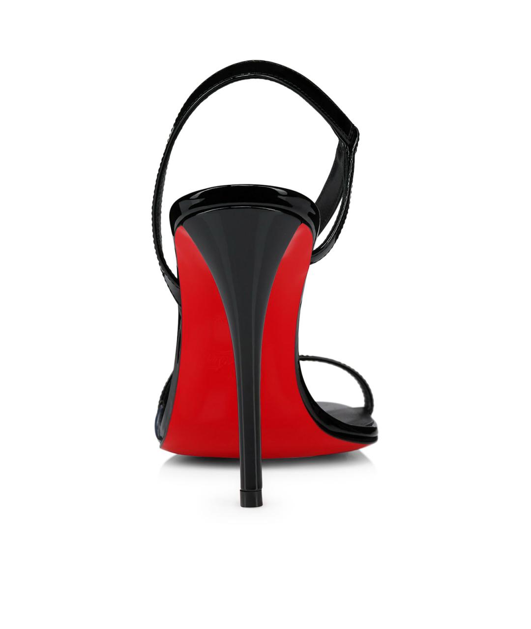 CHRISTIAN LOUBOUTIN Черные кожаные сандалии, фото 3
