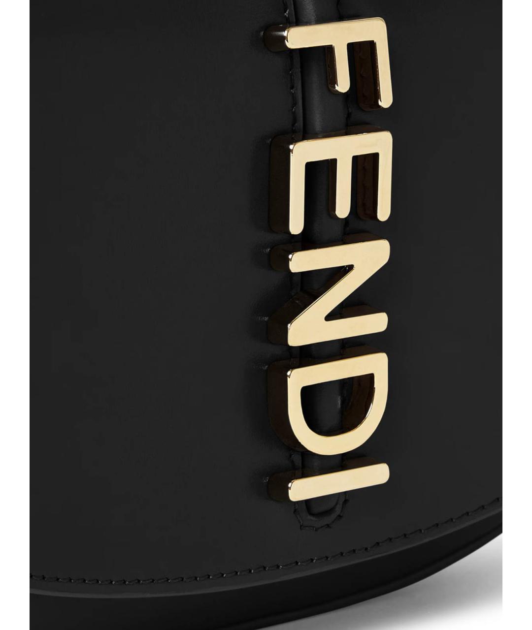 FENDI Черный кожаный кошелек, фото 6