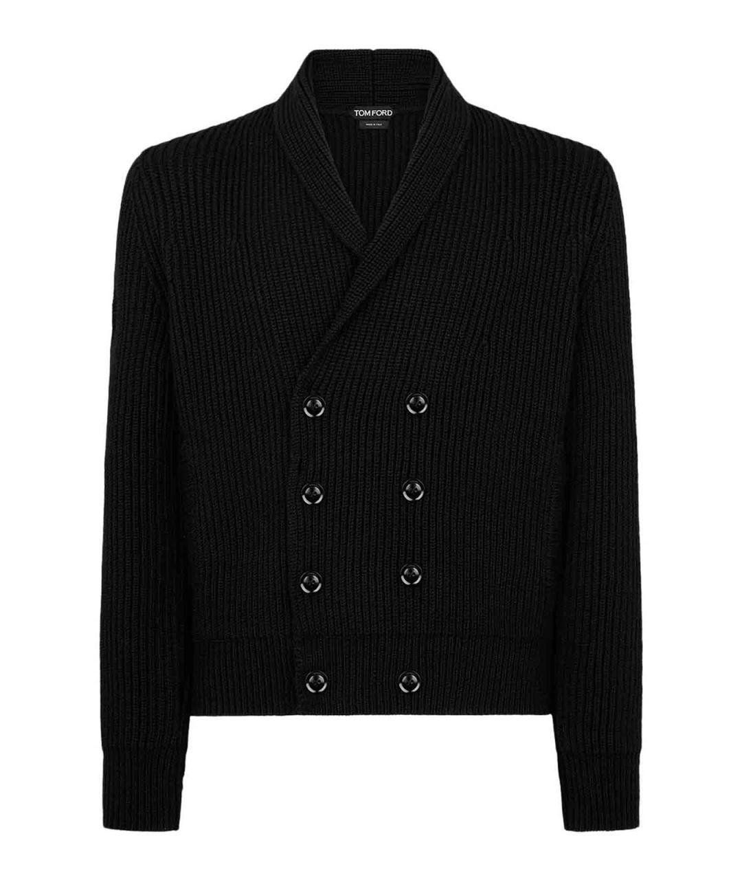TOM FORD Черный шерстяной кардиган, фото 1