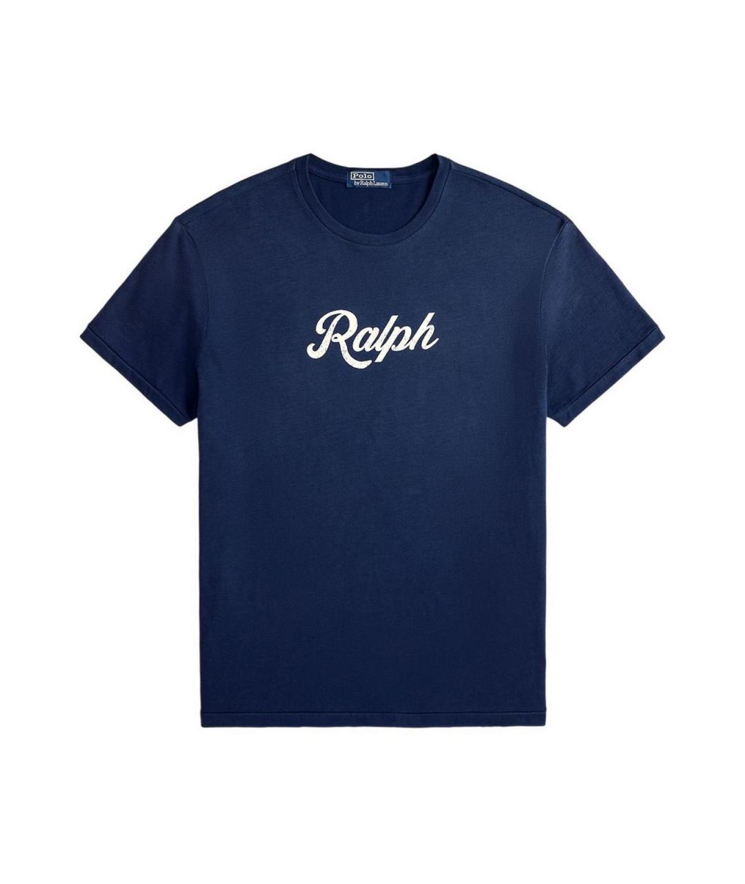 POLO RALPH LAUREN Синее хлопковое поло с коротким рукавом, фото 1