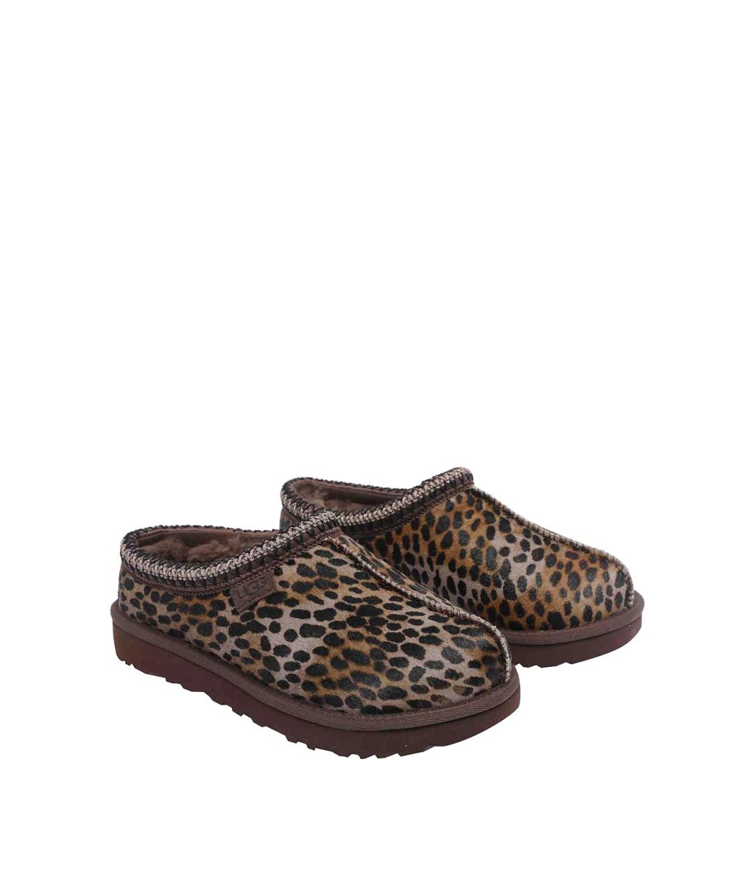 UGG Коричневые кожаные мюли, фото 2