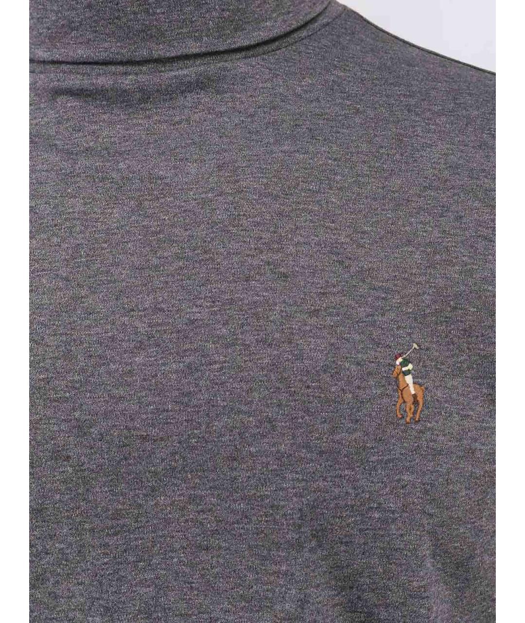 POLO RALPH LAUREN Серая хлопковая водолазка, фото 3