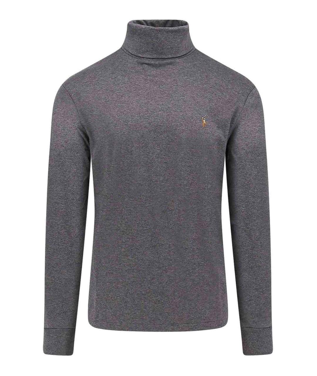 POLO RALPH LAUREN Серая хлопковая водолазка, фото 1