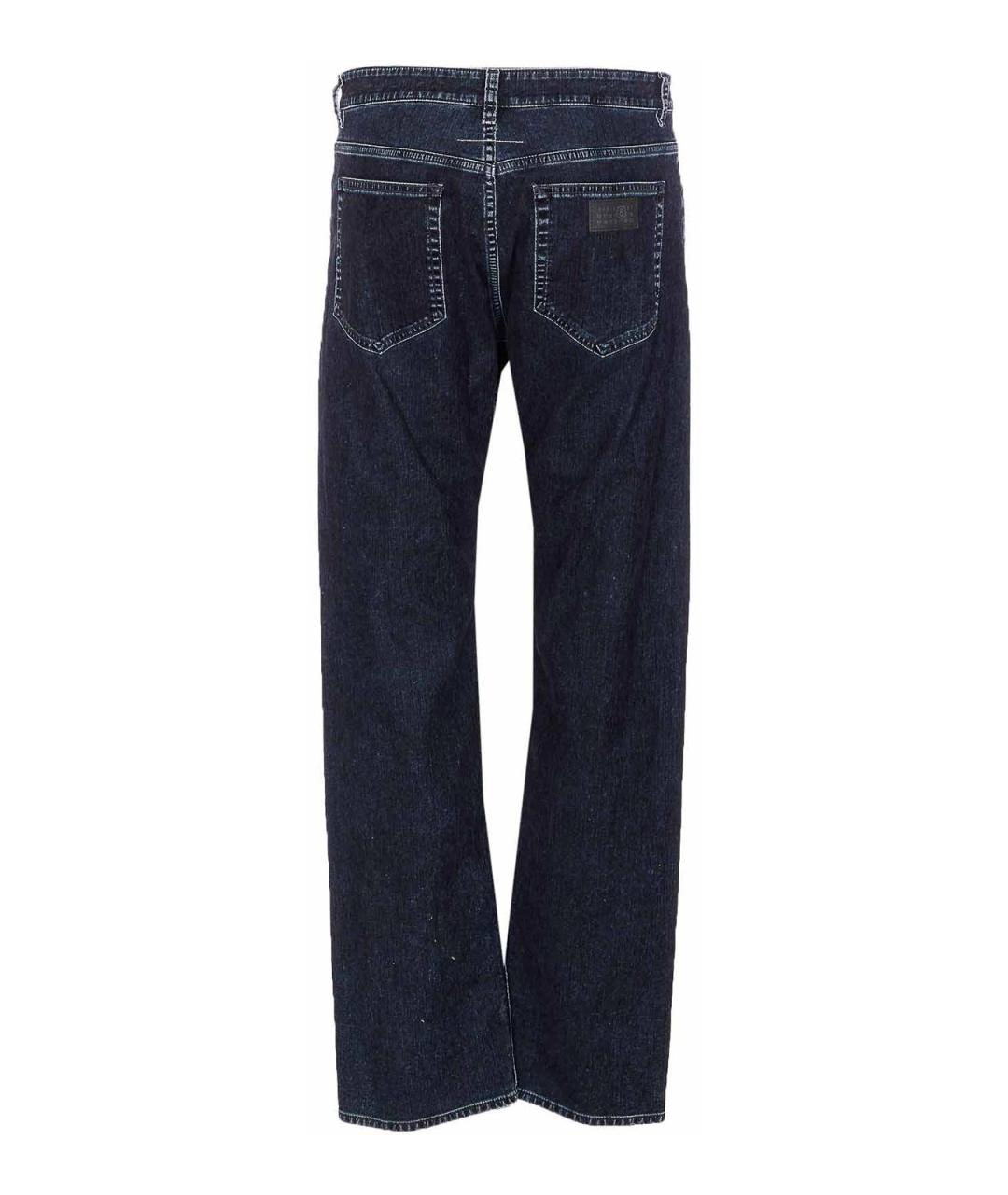 MM6 MAISON MARGIELA Синие хлопковые прямые джинсы, фото 2